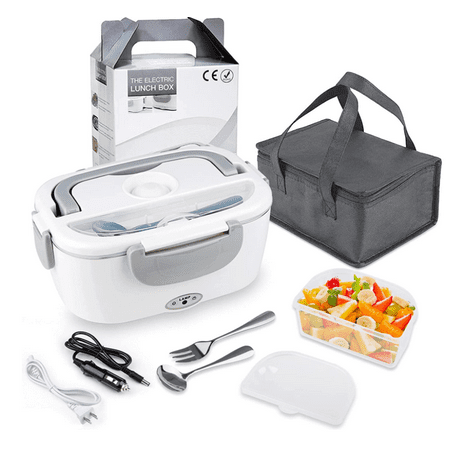 

PENGXIANG Electric Lunch Box Food Warmer - Portable Food Heater for Car & Home - Leak Proof Lunch Heating Microwave for Truckers with Removable Stainless Steel Container
