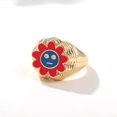 thumbnail image 1 of Anillos de corazón de amor de ojos malvados coloridos estéticos para mujer, anillos de dedo de Metal esmaltados con aceite de girasol dulce, joyería para parejas Tan Jianjun  unisex, 1 of 2