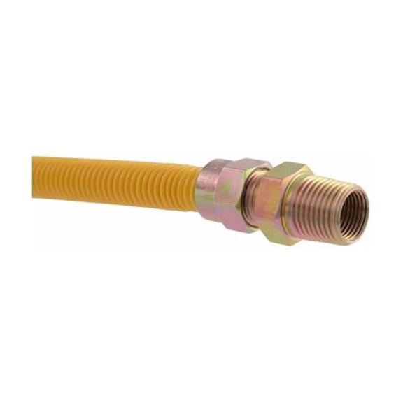 Eastman 20YE50V018B Gas Connector, Epoxy Coated, Thermal Excess Flow Valve, 1/2 OD x 18 In. - Quantity 12