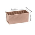 thumbnail image 6 of LYCAQL Black Gold Carbon Steel Corrugated Toast Box With Lid Extra-large Capacity Baking With Lid Non-stick Bread Aluminum Bread Pan for Baking Bread Cakes Toast, 6 of 9