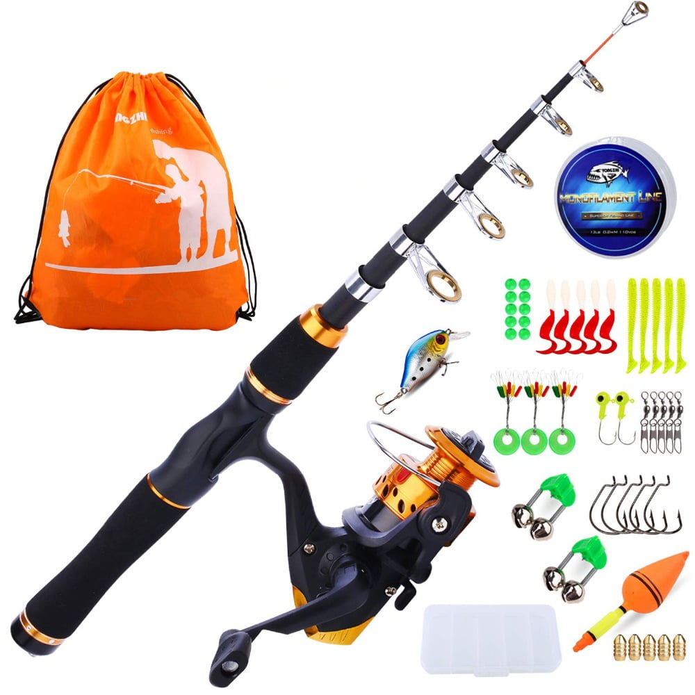 YONGZHI Kids Fishing Pole, Portable Telescopic Fishing Rod and Reel