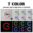thumbnail image 3 of Reloj de pared LED, control remoto creativo, reloj digital, espejo hueco, alarma de temperatura, cambio de 7 colores, luz nocturna para oficina en casa, 3 of 6