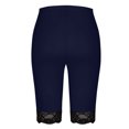 thumbnail image 5 of JSheng Casual Shorts for Women Plus Size Fashion Women's Plus Size Yoga Pants Half Shorts Solid Color Lace Elastic Waist Design Dark Blue XXXXL, 5 of 5