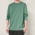 thumbnail image 5 of PNTUTB Autumn/Winter Men's Fashion Solid Color Crew Neck Long Sleeve Casual Versatile Top, 5 of 5