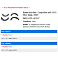 thumbnail image 2 of Brake Shoe Set - Compatible with 1972 - 1973 Jeep J-4500 - Power Stop, 2 of 2