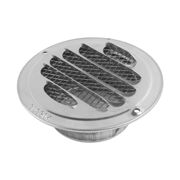 Rejilla de Ventilación de Acero Inoxidable de 80 mm, Protección Insectos, Conductos de Ventilación para Exteriores del Hogar, Campanas Extractoras.