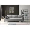 thumbnail image 5 of Pemberly Row Mid-Century Contemporary Fabric Sofa in Gray Finish, 5 of 6