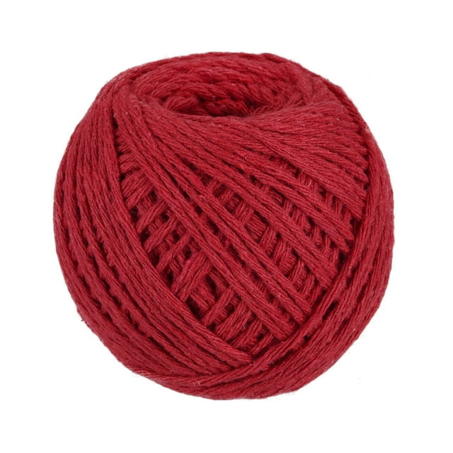 Unique Bargains Twine Packing String Wrapping Cotton Twine 75M Red Rope for Gift Wrapping Twine