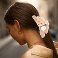 thumbnail image 3 of SEWCHICS Khaki Plush Hair Clamp 1Pack 4.3x2in Cute Design for Daily Use and Parties, 3 of 8