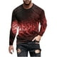 thumbnail image 2 of Blusas y camisas de manga larga con cuello redondo para hombre, blusa informal de manga larga con cuello redondo y estampado de rayas, blusa de poliéster para hombre, 2 of 5