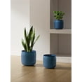 thumbnail image 2 of BEMAY  Set of 3  Plant Pots, Ceramic Planters for Indoor Plants, 8.3+6.9+5.7 inch Flower Pots with Drainage Holes, Indoor Planters for House Plants,Glaze Ocean Blue, 2 of 9