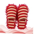 thumbnail image 5 of WEUVEB Red Chenille Microfiber Mop Slippers for Home Floor Cleaning, Anti-Skid, , Comfortable, Size Large, 5 of 7