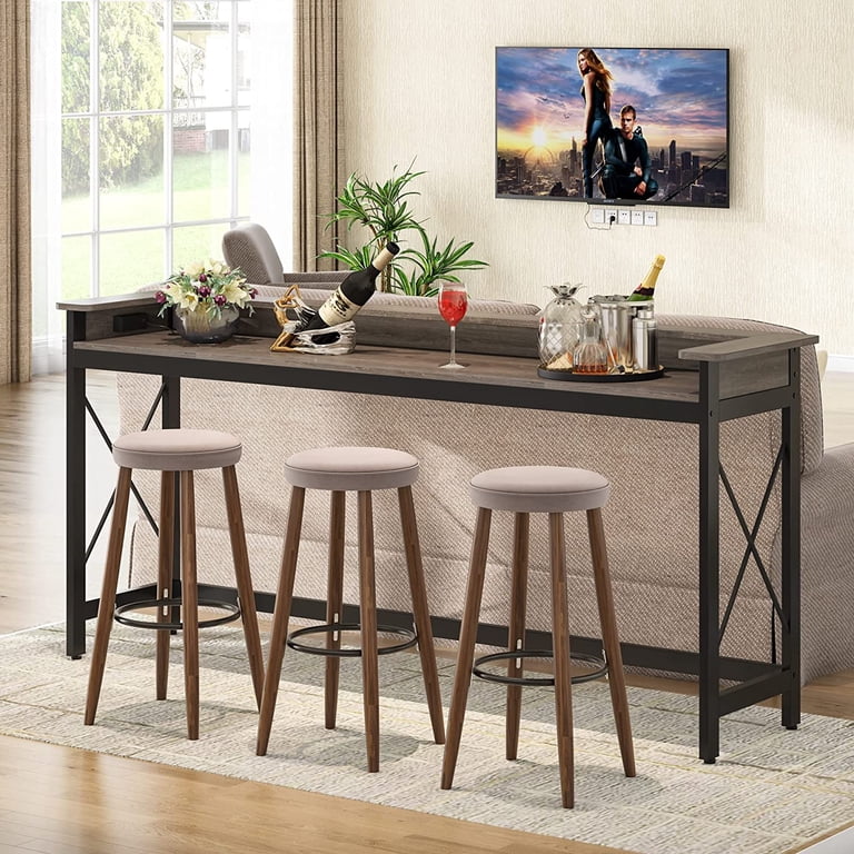 Bar Height Table Behind Sofa | Baci Living Room
