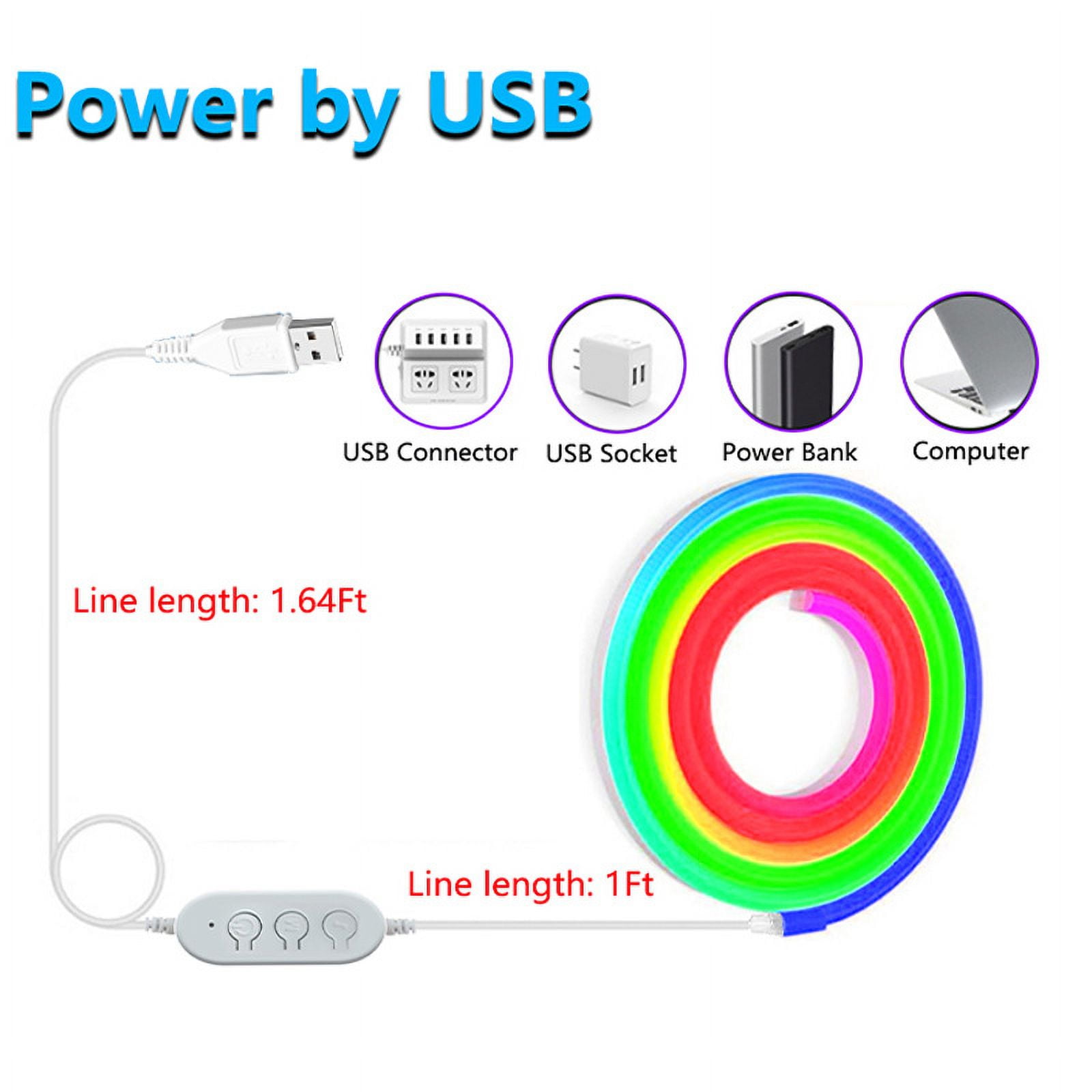 LED neon Lights Strip,DC 24V 3.29ft RGB LED neon Light Strip APP Remote Controls Control Flexible Waterproof Neon LED Strip Lights for Bedroom,Playroom,Outdoors Decor
