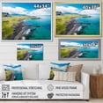 thumbnail image 4 of Designart "Icelandic Coastal Beauty Aerial View III" Beach Framed Wall Art Decor - Coastal Green Beach & Ocean Hallway Framed Wall Art Decor, 4 of 6