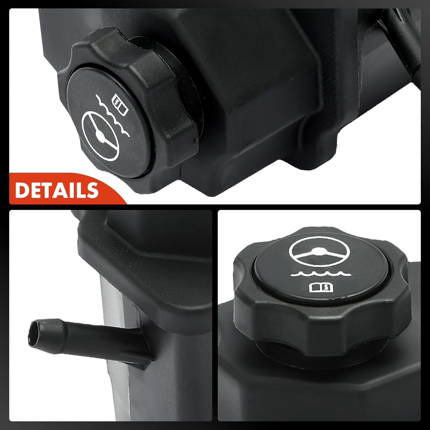 A-Premium Power Steering Reservoir with Cap Compatible with Chevrolet Malibu Impala Monte Carlo Uplander Buick Terraza Pontiac G6 Montana Saturn Aura