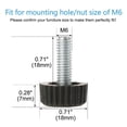 thumbnail image 2 of M6 x 18 x 18mm Pieds de Nivellement à Vis Réglables pour Pied de Table 20 Pcs, 2 of 7