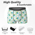 thumbnail image 2 of Men's Boxer Briefs, Blue Green Slug Fish Soft Comfy Mens Underwear Boxer Briefs Breathable With Widen Waist, 2 of 7