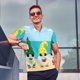 thumbnail image 4 of Balery Gnomes On The Beach Camisa Polo de Hombre con Estampado, de Manga Corta y Tejido Medio, Camisa Tipo Golf Polo-X-Large, 4 of 6