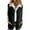 Black, variant on Women V-Neck Fleece Outerwear Vests Plush Button Down Jacket Tops Sleeveless Gilet Coats with Pockets Red M