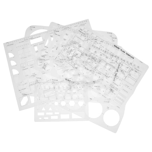 WHAMVOX 6Ud Plantilla De Dibujo Geométrico Transparente Con Para Y Proyectos Creativos