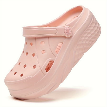 

Women s Casual Out Design Solid Color Platform Clogs Garden Shoes Comfortable Slip On Shoes