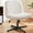 Beige, variant on ZHICHUN Cross Legged Rocking Gaming Chair Armless Wide Adjustable Swivel Fabric Task Vanity Chair