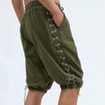 thumbnail image 4 of Ceisia Men's Cotton Casual Lantern Shorts Relaxed Fit with Elastic Drawstring Waist & Side Lace-Up Detail Gifts, 4 of 7