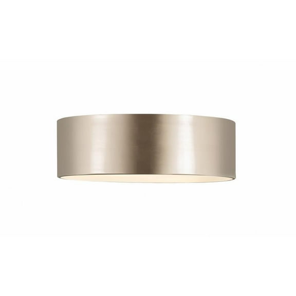 3 Light Flush Mount-Brushed Nickel Finish-Brushed Nickel Shade Color Bailey Street Home 372-Bel-4529390