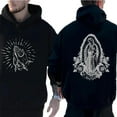 thumbnail image 4 of Unisex Catholic Hoodie, Virgen de Guadalupe Pray for Us Double-Sided Hoodie, Our Lady of Guadalupe Faith-Inspired Hooded Sweatshirt, Religious Devotion Pullover, Sizes S–5XL, 4 of 7
