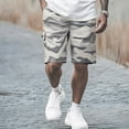 thumbnail image 2 of Mens Casual Shorts Summer Casual Shorts Bermuda Camo Overalls Wear Large Size Pants Light Gray XL, 2 of 4