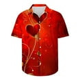 thumbnail image 5 of Jjayotai Men Valentine's Day Hawaiian Shirts, Short Sleeve Printed Regular Fit Summer Beach Tops, Casual Button Down Aloha Shirt Multicolor XXXXL, 5 of 5