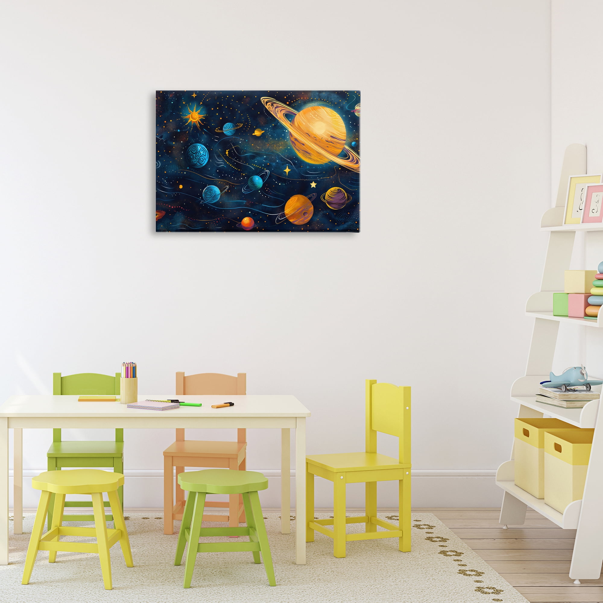 Stupell Industries Two Suns Galaxy Scene Canvas Wall Art, design by Creative Studio