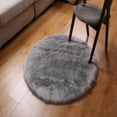thumbnail image 2 of Tapis de Salon Rond Imitation Laine Européenne Diamètre 60 Violet, 2 of 10