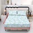 thumbnail image 2 of COEQINE Queen Sheets 3 Pieces Bedding Set, Comfort Wrinkle Free Fitted Sheet with 2 Pillowcases, Soft Winter Bottom Bedsheet Easy & Secure Fit, Easter Bunny Chick Carrot Blue, 2 of 5