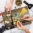 thumbnail image 4 of Venice Cutting Board, Venice Lagoon Gondolas Moored by Saint Mark Square on Grand Canals Dreamy Sky, Decorative Tempered Glass Cutting and Serving Board, Large Size, Pale Brown Black, by Ambesonne, 4 of 5