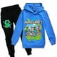 thumbnail image 1 of Kid Minecraft Game Hooded Tracksuit Unisex Sport Hoodie Pant Outfit Set, 1 of 2