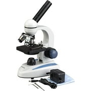 AmScope M158A Cordless Compound Monocular Microscope, WF10x and WF16x Eyepiece, 40x-640x Magnification, LED Illumination with Rheostat, Brightfield, Single-Lens Condenser, Coaxial Coarse and Fine Focus, Plain Stage, 110V or Battery-Powered