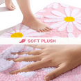 thumbnail image 4 of Astarin Extra Soft Cute Daisy Pink Bathroom Rugs,Absorbent Non-Slip Bath Mats Microfiber Shaggy Thick Carpet,Waterproof Back/Machine Washable for Tub, Bathroom and Shower(24"×48", Pink), 4 of 6
