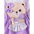 thumbnail image 6 of BemeyourBBs Newborn Baby Girls Summer Clothes Infant Baby Girl Bear Outfits Short Sleeve Bear Embroidery Dot False Two-Piece Romper Bodysuit Playsuit with Headband, 6 of 9