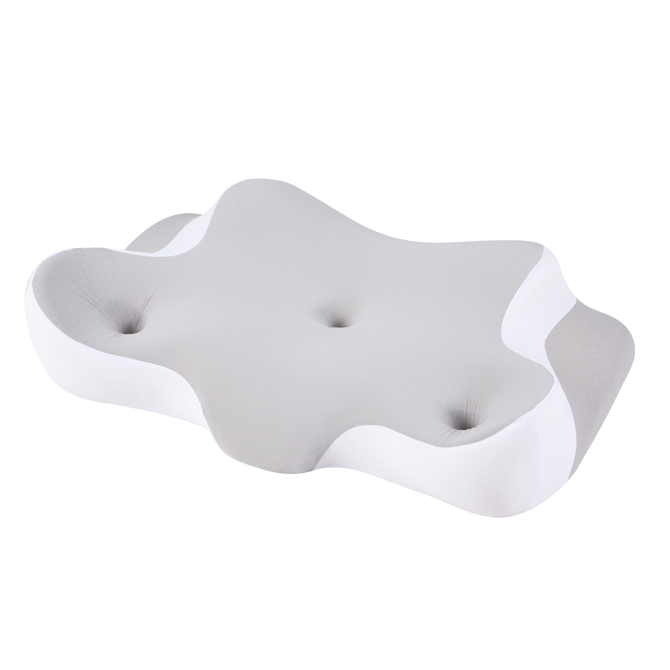 EDX 24 x 16 inch Cervical Ergonomic Pillow - Memory Foam Neck Pain Relief for Side/Back/Stomach Sleepers, Grey