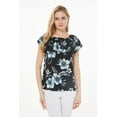 thumbnail image 4 of Women's Hawaiian Off-Shoulder Ruffle Muumuu Top in Midnight Bloom L, 4 of 5