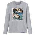 thumbnail image 3 of Blusa de manga larga con cuello redondo suelta informal con estampado de coche para mujer Fridja  hj2508, 3 of 4
