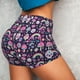 thumbnail image 4 of Balery cute Skull rainbow mushroom Pantalones cortos de entrenamiento estampados para mujer, sin costuras, ajustados, para gimnasio, yoga, correr, deportes, ejercicio activo, fitness.-Small, 4 of 8
