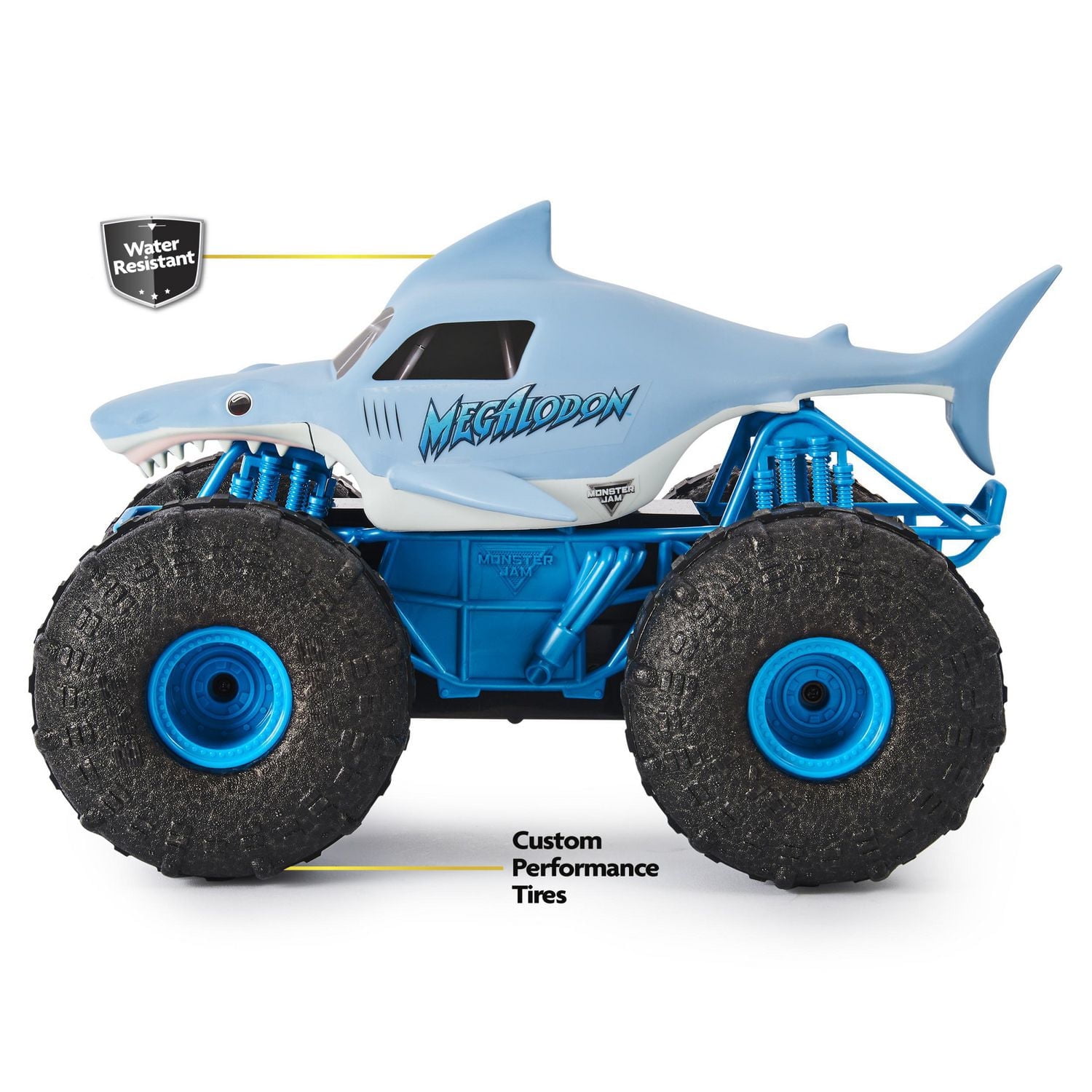 Monster Jam, Official Megalodon STORM All-Terrain Remote Control Monster Truck, 1:15 Scale