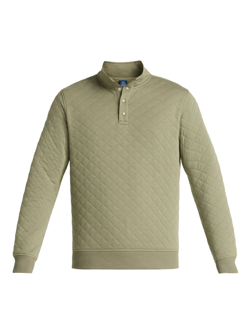 George Men's and Big Men's Quilted Snap Pullover Jacket, Sizes S