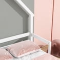 thumbnail image 4 of Full House-Shaped Headboard Bed with Handrails ,slats ,White, 4 of 5