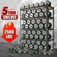 thumbnail image 5 of 5 Tier Storage Rack, Adjustable Height Shelving, Warehouse Supermarket Basement Storage, Black Requires Assembly, 5 of 7