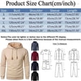 thumbnail image 3 of Fgnfyis Men Winter Hooded Sweatshirt Solid Color Long Sleeve Knitted Jacquard Fabric Pocket Sweatshirt Top Men's Sweatshirts Khaki XL, 3 of 5