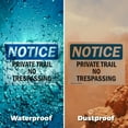 thumbnail image 6 of (2 Pack) Private Trail No Trespassing OSHA Notice Sign 18 Inch X 12 Inch Indoor / Outdoor Rust-Free Aluminum Metal Signs for Workplace, Workshop, and Construction Site, Made in the USA, 6 of 8
